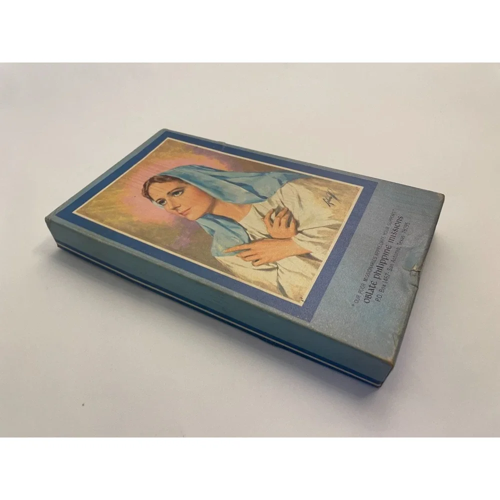 Vintage Catholic Virgin Mary Stationery box (just box)